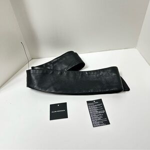 Club Monaco Lamb Black Leather belt 68 inches